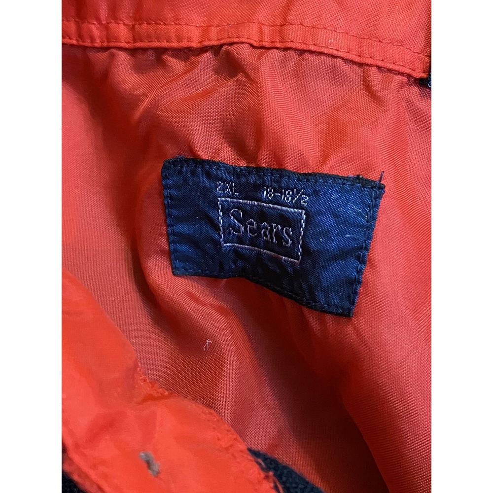 VTG‎ Sears Red Black Buffalo Plaid Flannel Lumberjack Shirt Button Up SZ 2XL - Picture 2 of 9